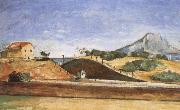 Paul Cezanne The Railway cutting oil painting on canvas